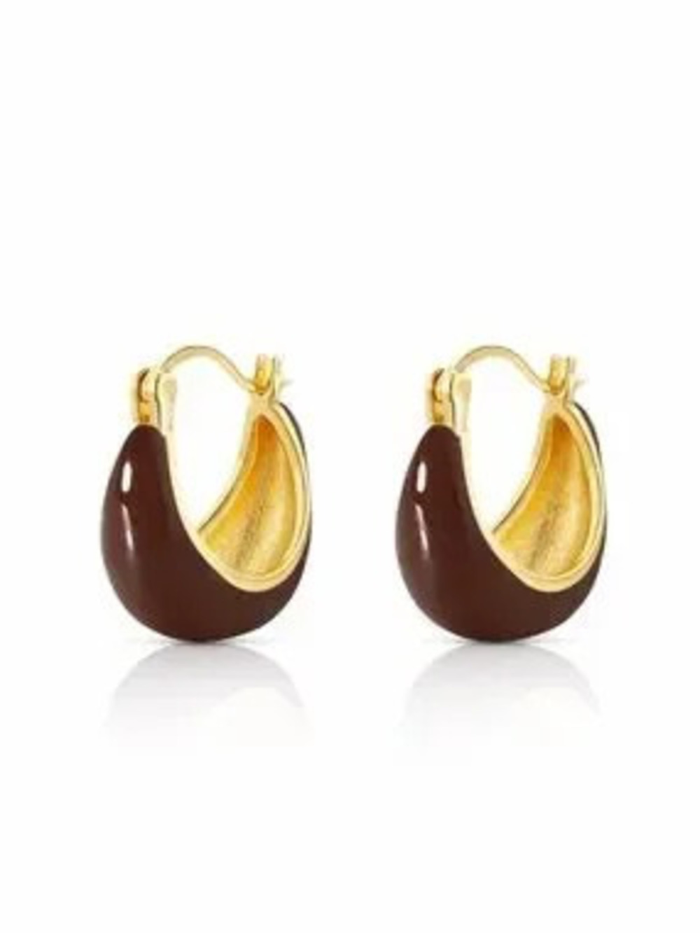 Cutest Brown Enamel Earrings